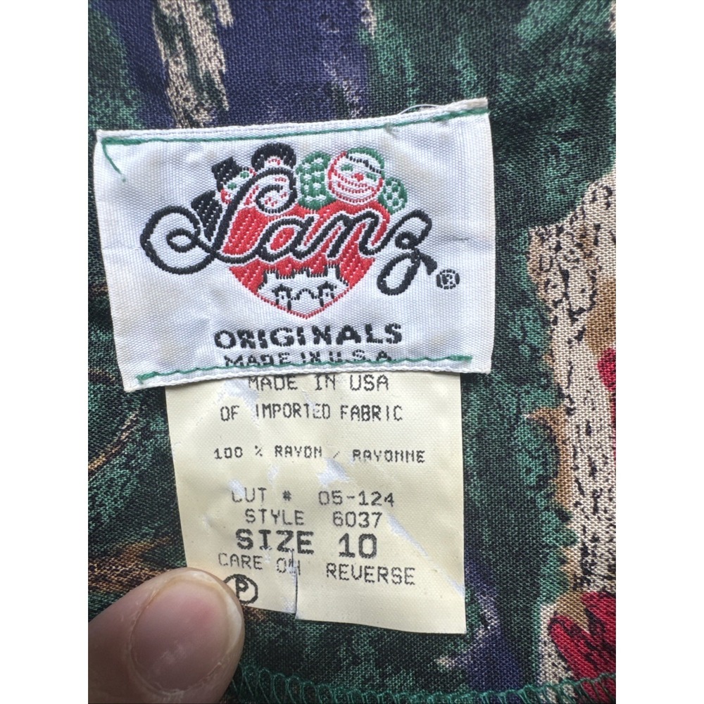 Vintage‎ Lanz Originals Women's Skirt Set 10 Forest Green Maxi Pleated Country - Picture 3 of 16